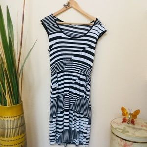 ✅ Libian Multi Striped Black White Dress Size 1X